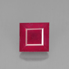 1,73 ctw natürlicher roter Rubin, Quadrat, SI