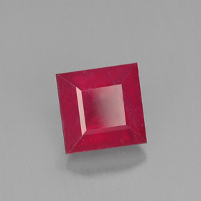 1,73 ctw natürlicher roter Rubin, Quadrat, SI