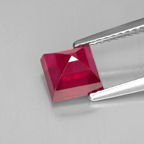 1,92 ctw natürlicher roter Rubin, Quadrat, SI