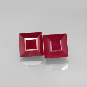  ct natürliche roter Rubin-Edelsteine, Quadrat, SI
