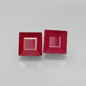  ct natürliche roter Rubin-Edelsteine, Quadrat, SI