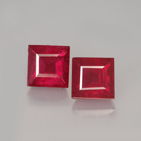  ct natürliche roter Rubin-Edelsteine, Quadrat, VS-SI