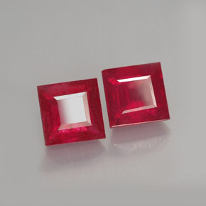  ct natürliche roter Rubin-Edelsteine, Quadrat, VS-SI