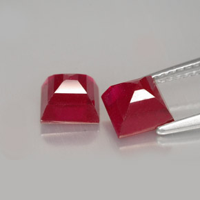  ct natürliche roter Rubin-Edelsteine, Quadrat, VS-SI