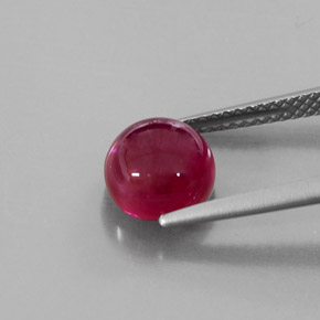 3,35 ctw natürlicher roter Rubin, Transparent, Transparent / Lichtdurchlässig