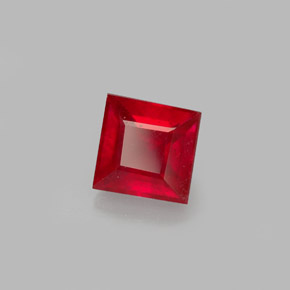 0,87 ctw natürlicher roter Rubin, Quadrat, VS-SI