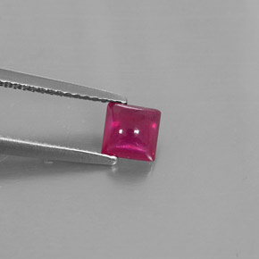 1,00 ctw natürlicher roter Rubin, Transparent, Transparent / Lichtdurchlässig