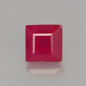 1,12 ctw natürlicher roter Rubin, Quadrat, SI