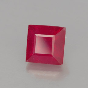 1,12 ctw natürlicher roter Rubin, Quadrat, SI