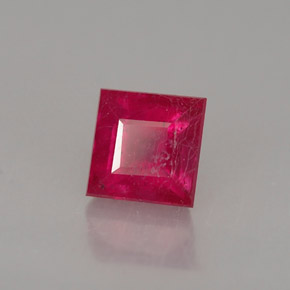 0,85 ctw natürlicher roter Rubin, Quadrat, SI