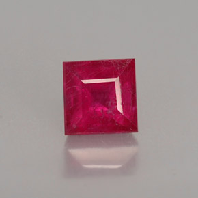 0,85 ctw natürlicher roter Rubin, Quadrat, SI