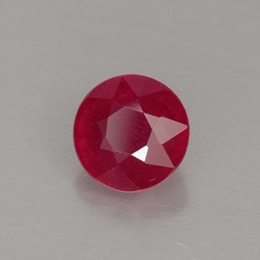 1,31 ctw natürlicher roter Rubin, Rundschliff, SI