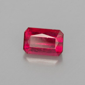 1,24 ctw natürlicher roter Rubin, Smaragdschliff, VS-SI