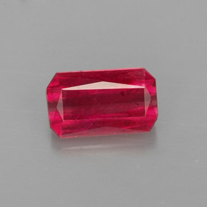 1,30 ctw natürlicher roter Rubin, Smaragdschliff, VS-SI
