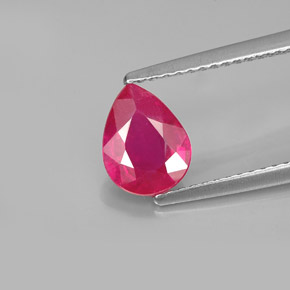 1,63 ctw natürlicher roter Rubin, Birnenform, VS-SI