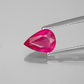 1,55 ctw natürlicher roter Rubin, Birnenform, VS-SI