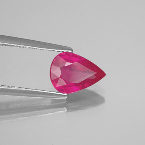 1,55 ctw natürlicher roter Rubin, Birnenform, VS-SI