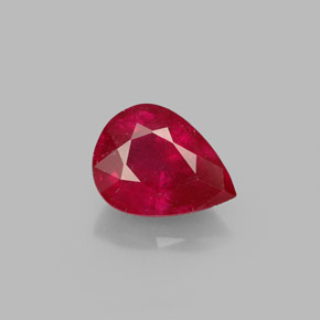 1,57 ctw natürlicher roter Rubin, Birnenform, SI