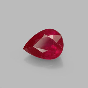 1,57 ctw natürlicher roter Rubin, Birnenform, SI
