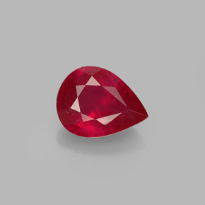 1,50 ctw natürlicher roter Rubin, Birnenform, SI