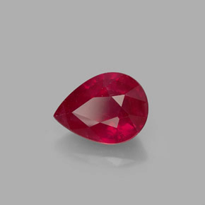 1,58 ctw natürlicher roter Rubin, Birnenform, SI