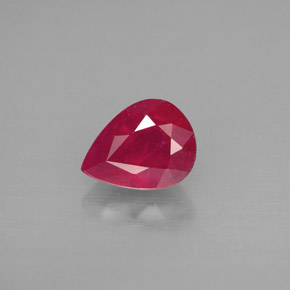 1,60 ctw natürlicher roter Rubin, Birnenform, SI