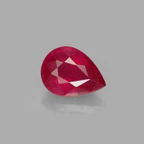 1,54 ctw natürlicher roter Rubin, Birnenform, SI