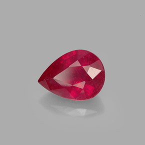1,54 ctw natürlicher roter Rubin, Birnenform, SI