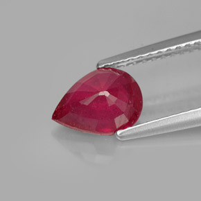 1,54 ctw natürlicher roter Rubin, Birnenform, SI