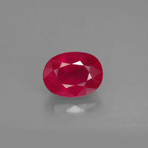 1,79 ctw natürlicher roter Rubin, Oval Schliff, SI