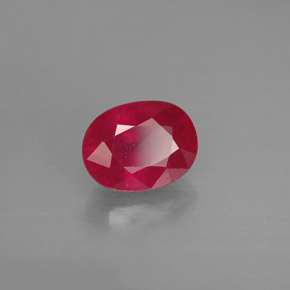 1,79 ctw natürlicher roter Rubin, Oval Schliff, SI