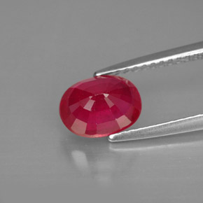 1,79 ctw natürlicher roter Rubin, Oval Schliff, SI
