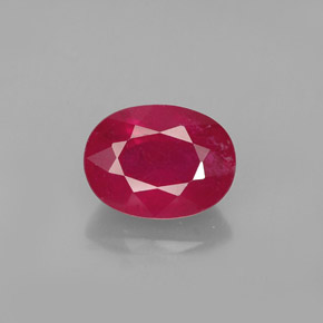 1,96 ctw natürlicher roter Rubin, Oval Schliff, VS-SI