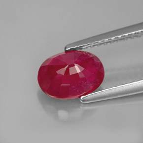 1,96 ctw natürlicher roter Rubin, Oval Schliff, VS-SI