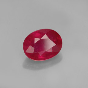 1,86 ctw natürlicher roter Rubin, Oval Schliff, SI