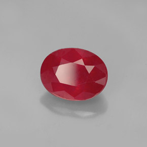 2,00 ctw natürlicher roter Rubin, Oval Schliff, SI