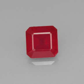 1,89 ctw natürlicher roter Rubin, Smaragdschliff, VS-SI