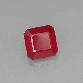 1,89 ctw natürlicher roter Rubin, Smaragdschliff, VS-SI