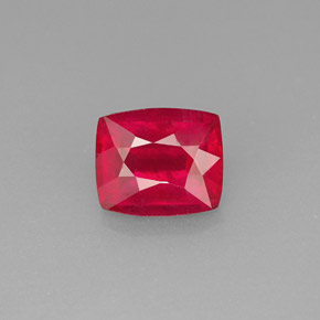 1,42 ctw natürlicher roter Rubin, Kissenschliff, VS-SI