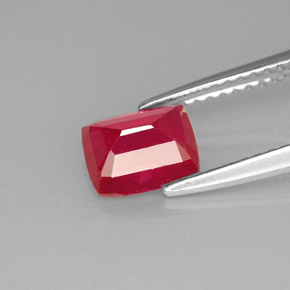 1,42 ctw natürlicher roter Rubin, Kissenschliff, VS-SI