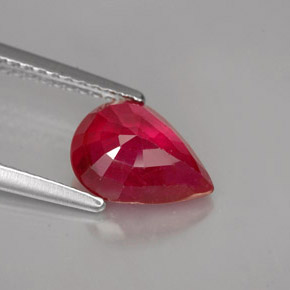 1,93 ctw natürlicher roter Rubin, Birnenform, SI