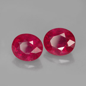  ct natürliche roter Rubin-Edelsteine, Oval Schliff, VS-SI