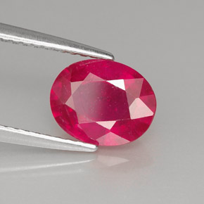 1,93 ctw natürlicher roter Rubin, Oval Schliff, SI