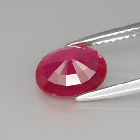 1,93 ctw natürlicher roter Rubin, Oval Schliff, SI