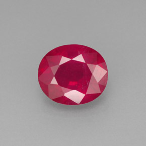 1,95 ctw natürlicher roter Rubin, Oval Schliff, SI