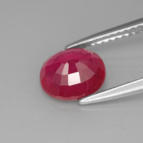 1,95 ctw natürlicher roter Rubin, Oval Schliff, SI
