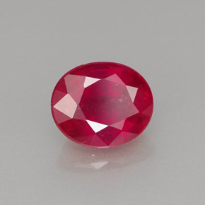 1,44 ctw natürlicher roter Rubin, Oval Schliff, VS-SI