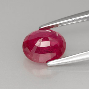 1,44 ctw natürlicher roter Rubin, Oval Schliff, VS-SI