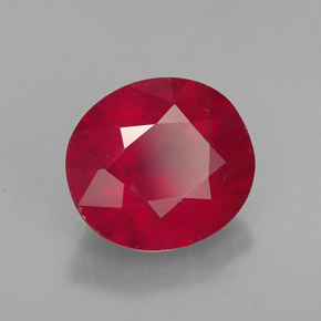 1,94 ctw natürlicher roter Rubin, Oval Schliff, SI