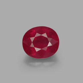 1,87 ctw natürlicher roter Rubin, Oval Schliff, SI